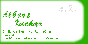 albert kuchar business card